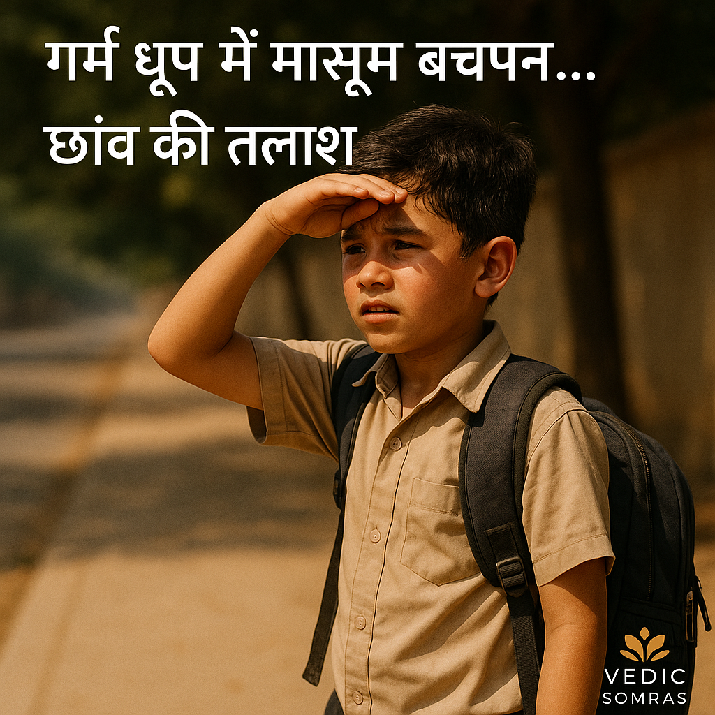 बच्चा छाते के साथ